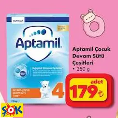 APTAMİL ÇOCUK DEVAM SÜTÜ ÇEŞİTLERİ 250 G